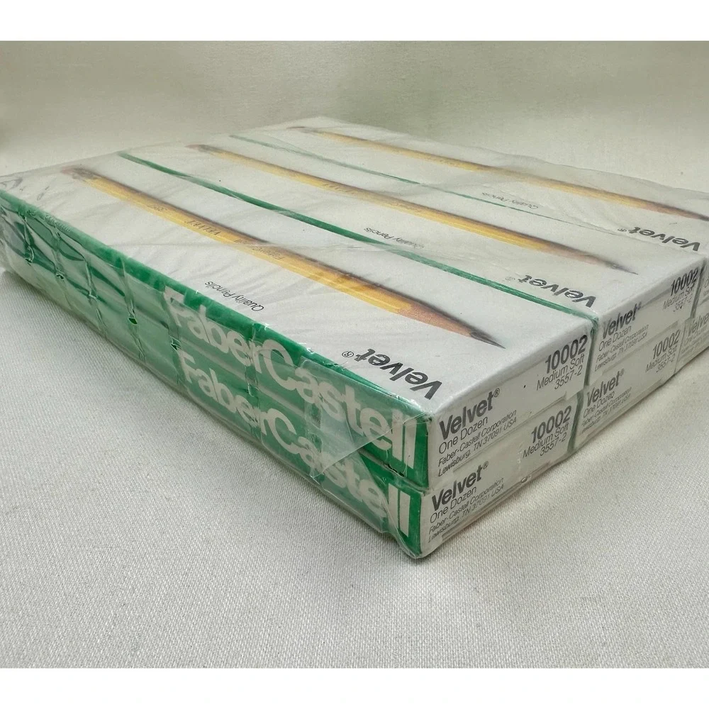 144 vintage NOS Velvet Faber Castell Pencils  pencil 12 box x 12 lot Medium Firm